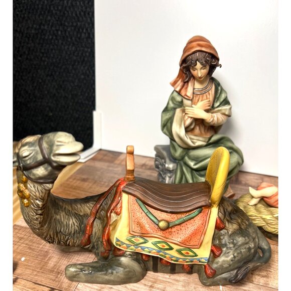 VTG O'Well Grandeur Hand-Painted Ceramic Nativity Scene Set 10 Pieces, Large - Picture 8 of 16